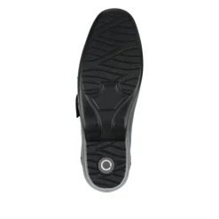 Leather Touch Fastening Shoes - Navy