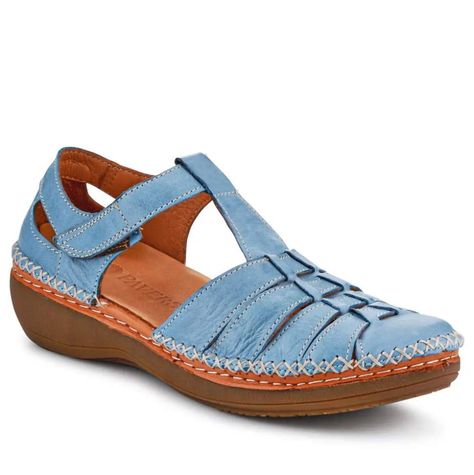 Leather Touch Fasten Mary Janes - Blue