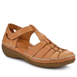 Leather Touch Fasten Mary Janes - Brown