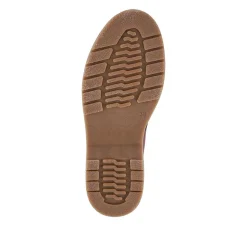 Leather Touch-Fasten Monk Shoes - Burgundy