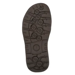 Leather Touch-Fasten Sandals - Brown