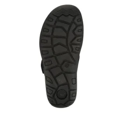 Leather Touch-Fasten Sandals - Navy