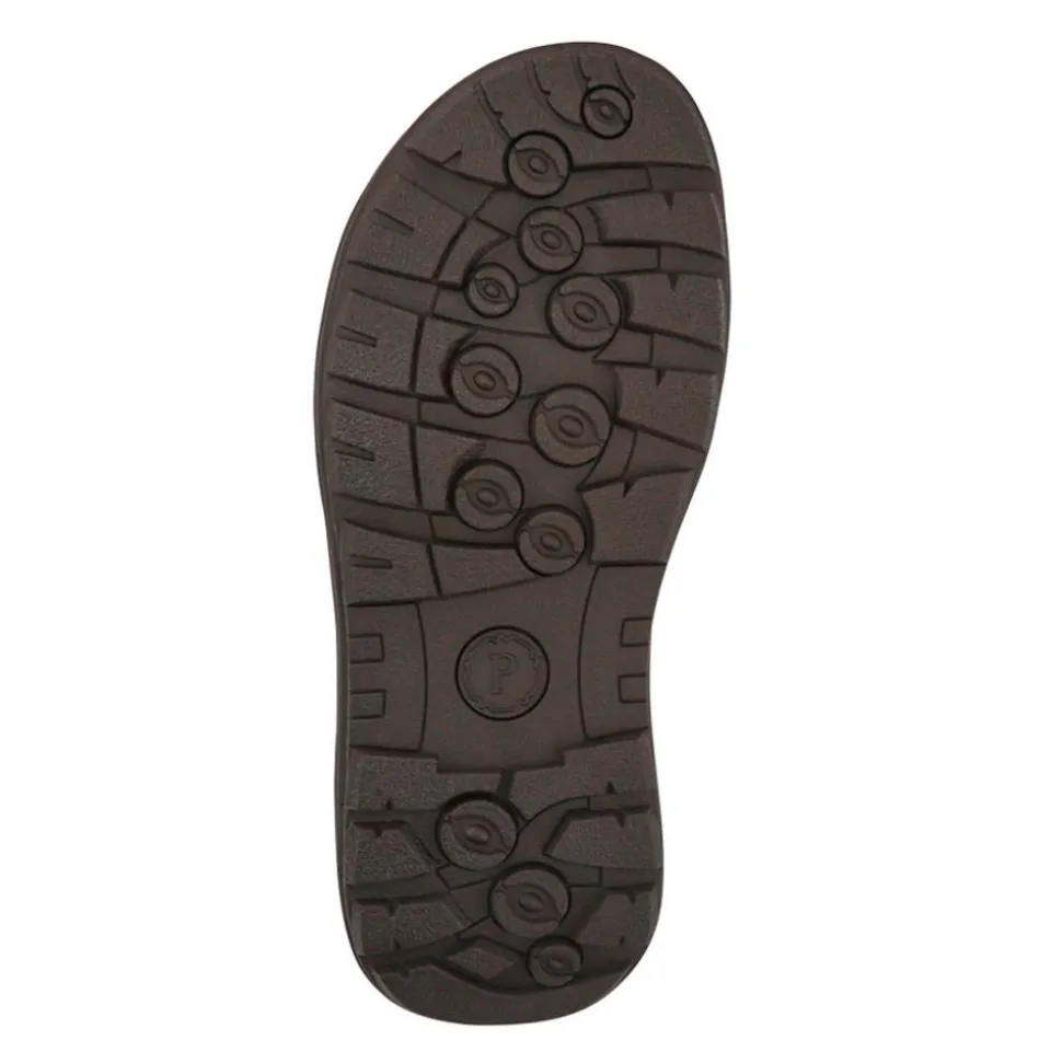 Leather Touch-Fasten Sandals - Tan