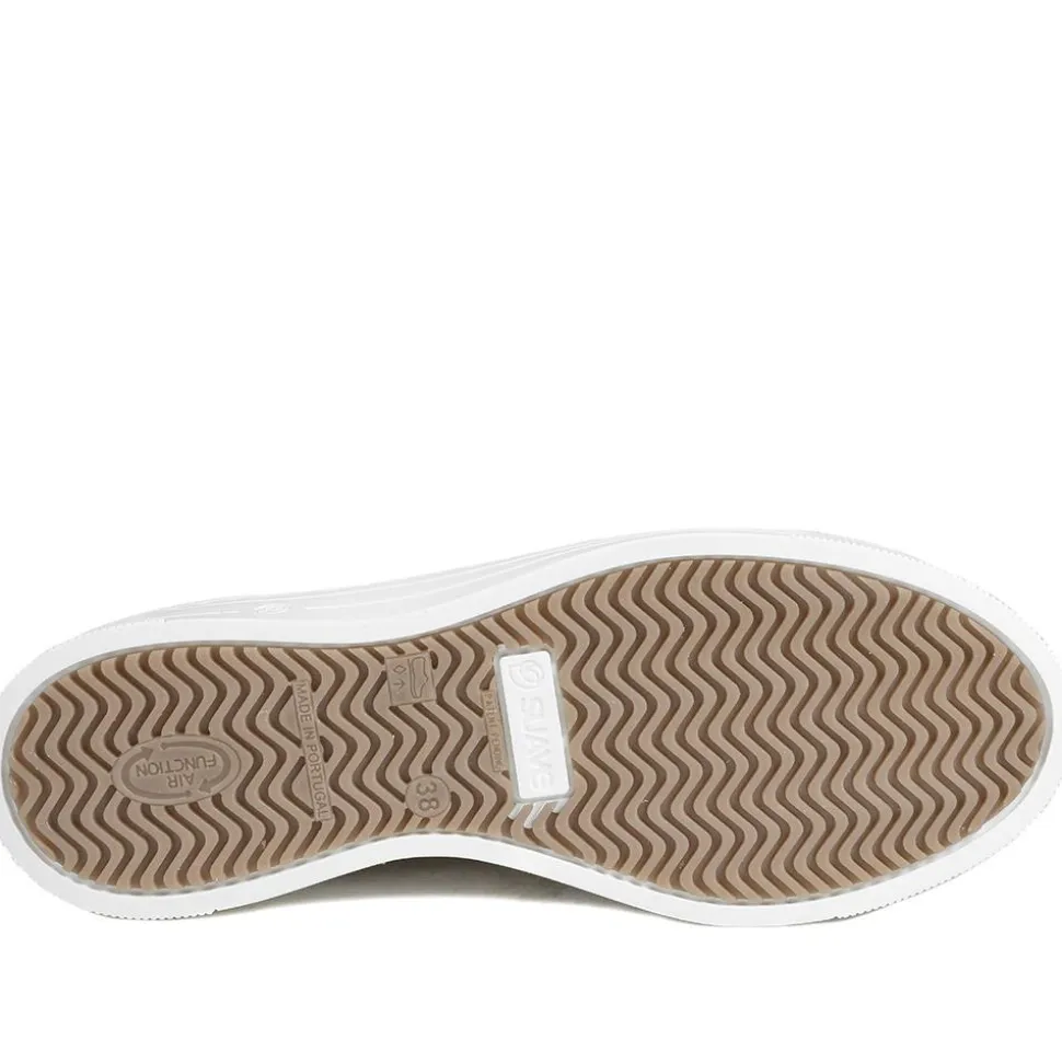 Leather Trainers with Functional Zip - Taupe