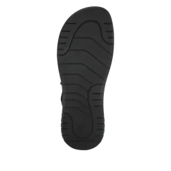 Leather Triple Touch-Fasten Sandals - Black