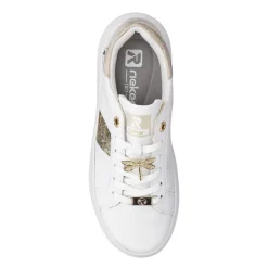 Leather Two-Tone Trainers - White