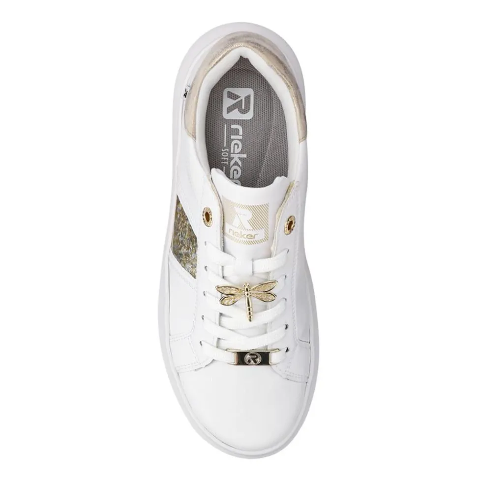 Leather Two-Tone Trainers - White