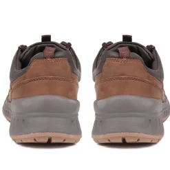 Leather Walking Shoes - Dark Brown