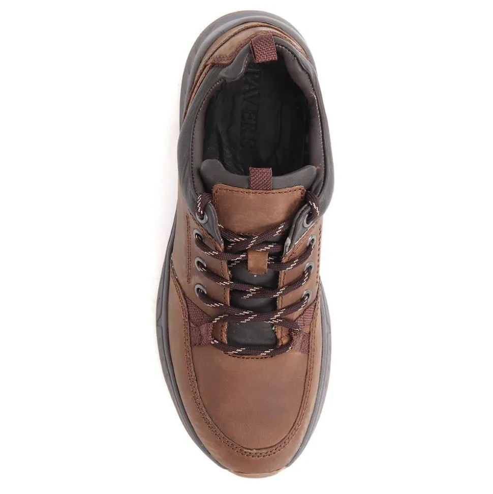 Leather Walking Shoes - Dark Brown