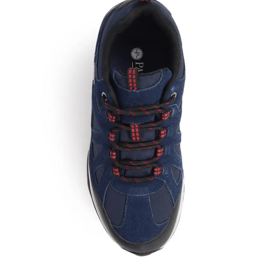 Leather Walking Trainers - Navy