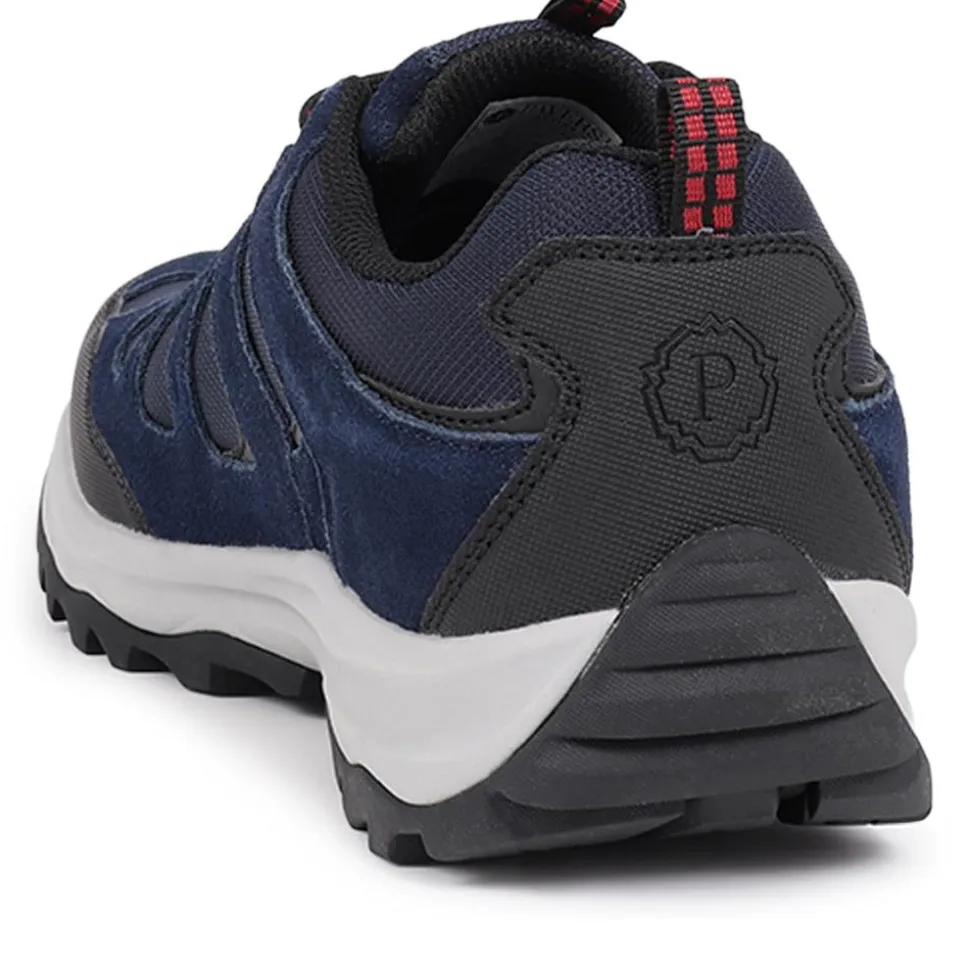 Leather Walking Trainers - Navy
