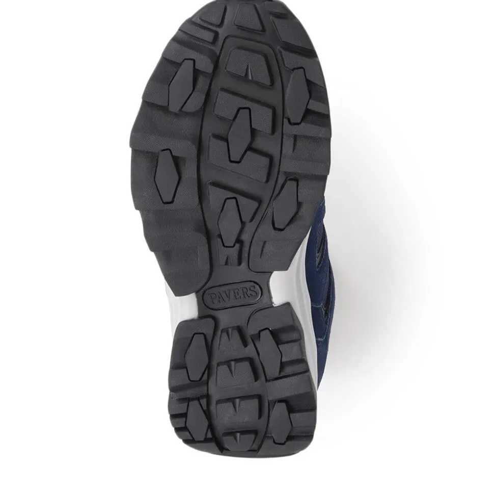 Leather Walking Trainers - Navy