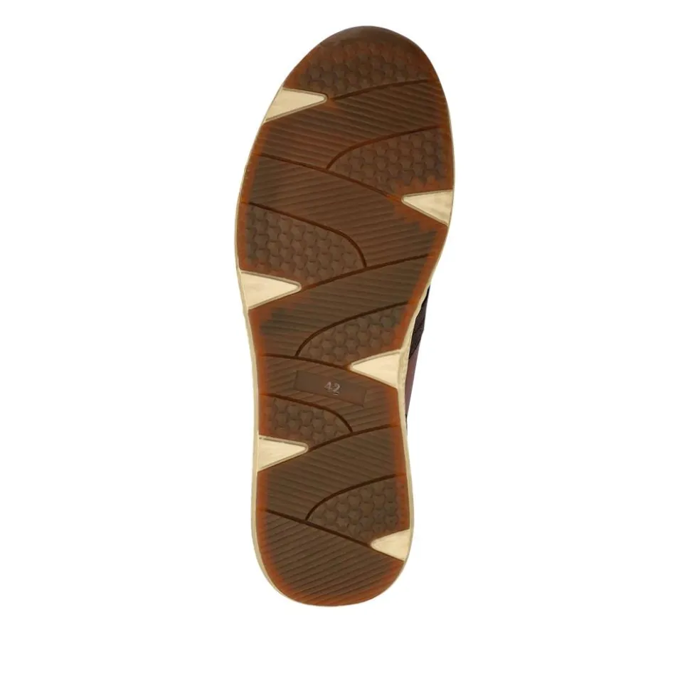 Leather Wide-Fit Lace-Up Trainers - Cognac