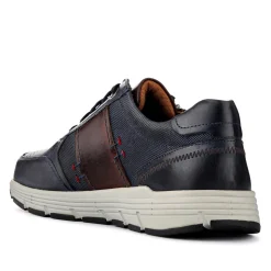 Leather Wide-Fit Slip-Ons - Blue