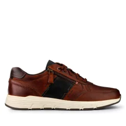 Leather Wide-Fit Slip-Ons - Cognac