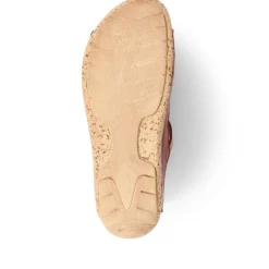 Leather Woven Wedge Mule Sandals - Tan Multi