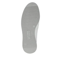 Leather Zip-Up Casual Trainers - White-Silver
