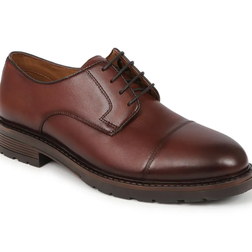 Ledbury Leather Lace-Up Shoes - Brown