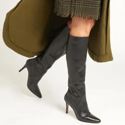 Leilani Knee High Stiletto Boots - Black