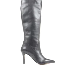 Leilani Knee High Stiletto Boots - Black
