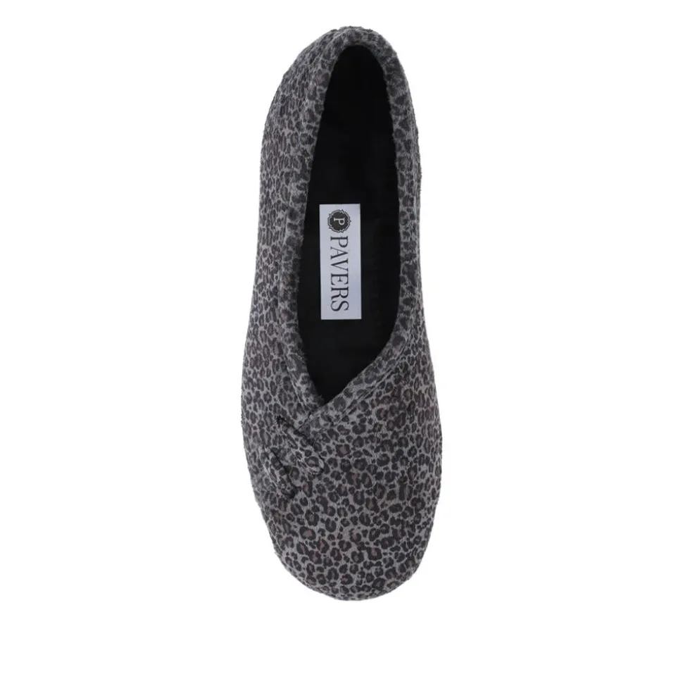 Leopard Print Slippers - Grey Leopard