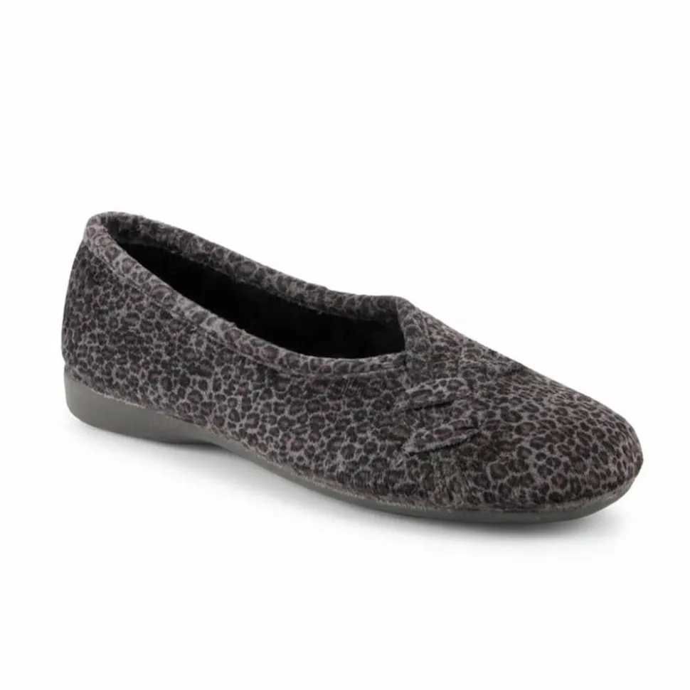 Leopard Print Slippers - Grey Leopard