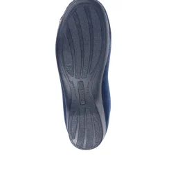 Leopard Print Slippers - Navy