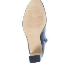 Letty Heeled Ankle Boots - Navy