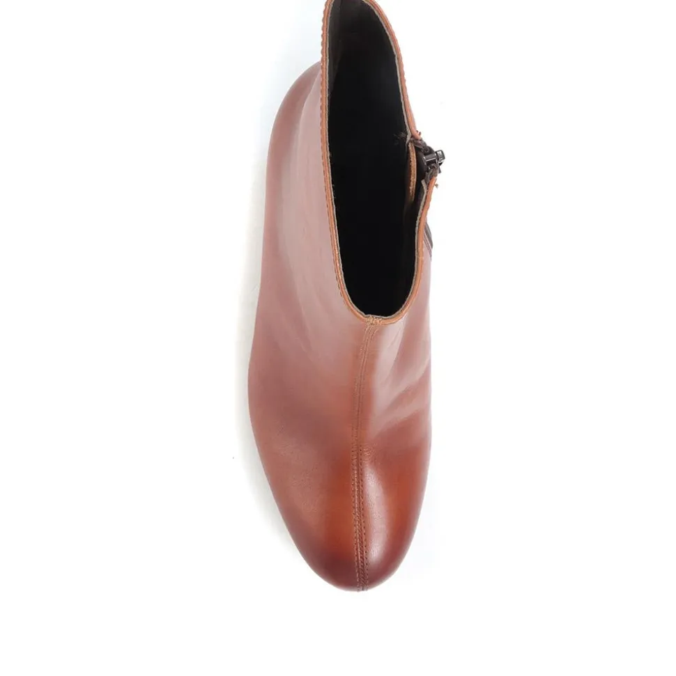 Letty Heeled Ankle Boots - Tan
