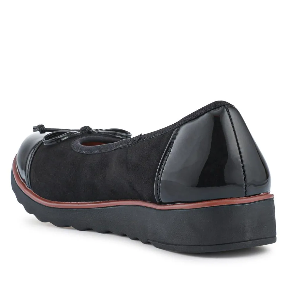 Lightweight Ballet Pumps - Black-Black Patent