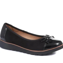Lightweight Ballet Pumps - Black-Black Patent