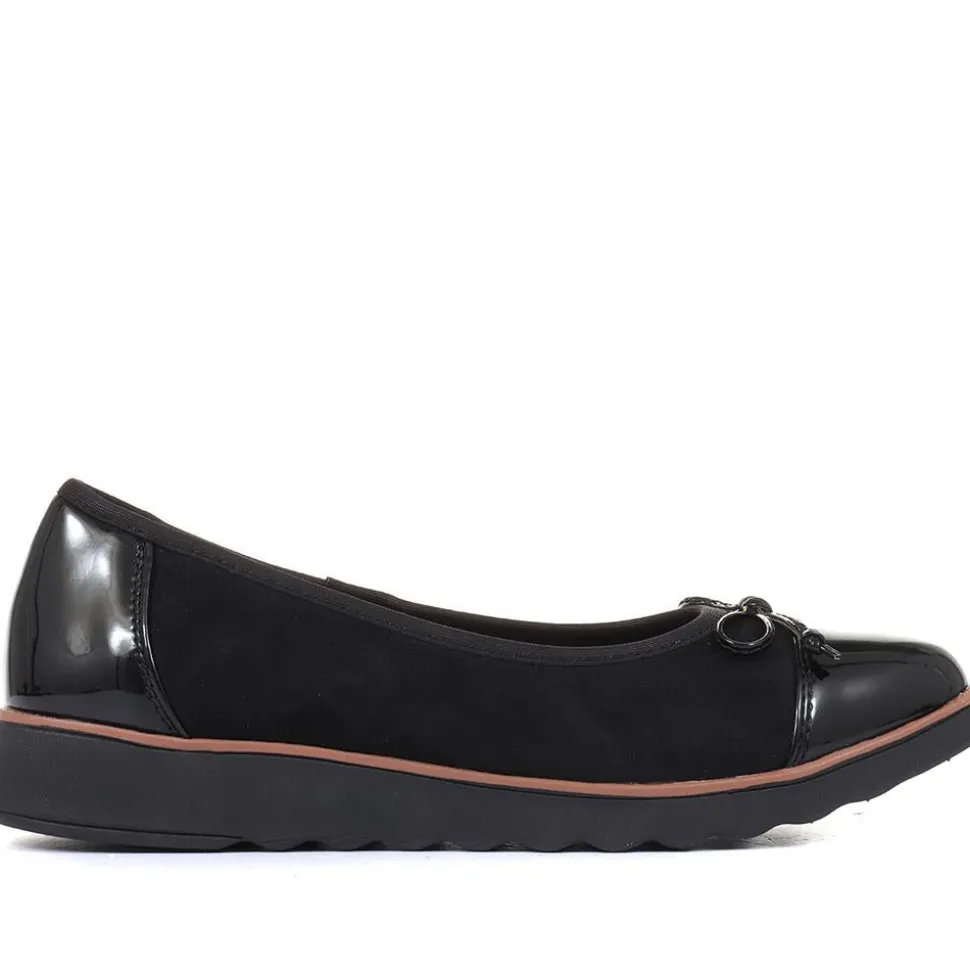 Lightweight Ballet Pumps - Black-Black Patent