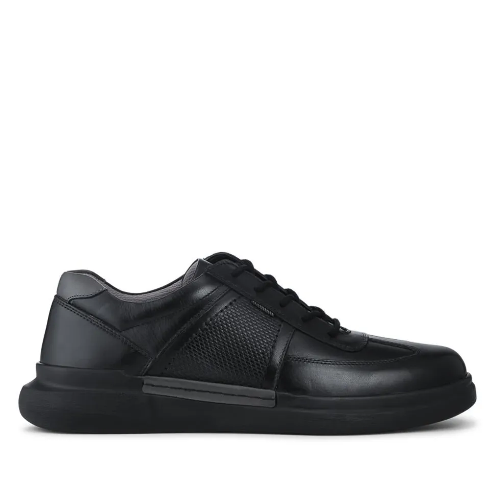 Lightweight Casual Lace Up Shoes - Black