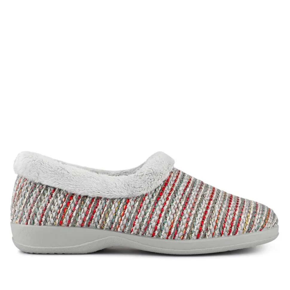 Lightweight Comfy Full Slippers - Grey Multi