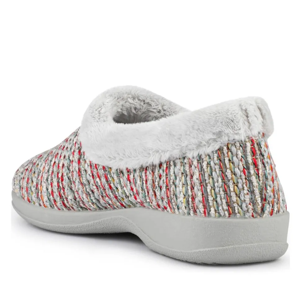 Lightweight Comfy Full Slippers - Grey Multi