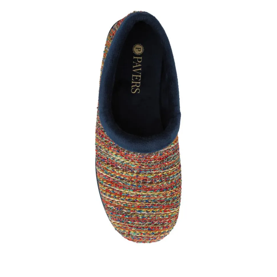 Lightweight Comfy Full Slippers - Navy Multi