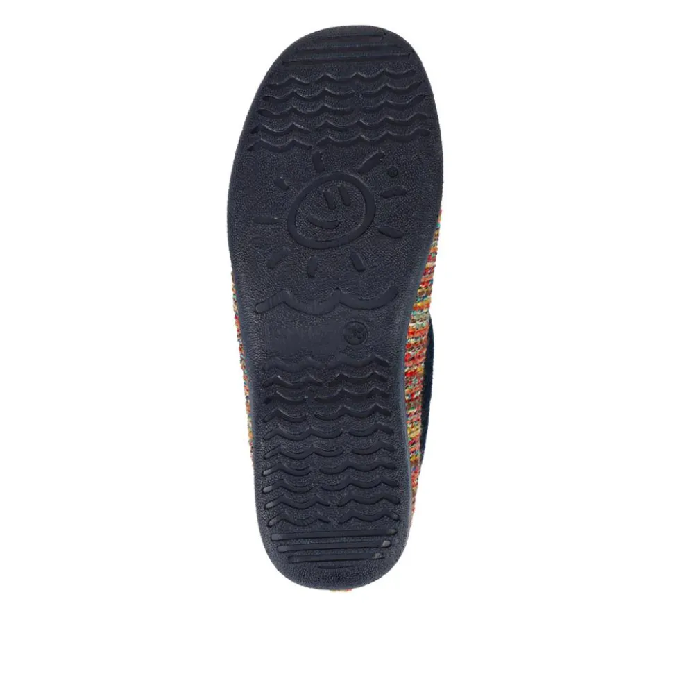 Lightweight Comfy Full Slippers - Navy Multi