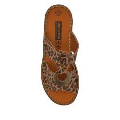 Lightweight Cushioned Leather Mules - Leopard