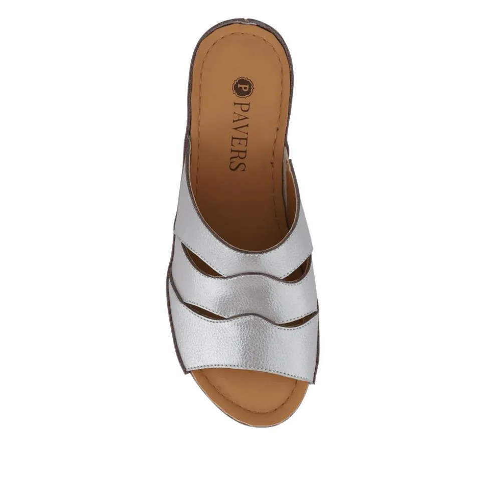 Lightweight Cushioned Mules - Metallic