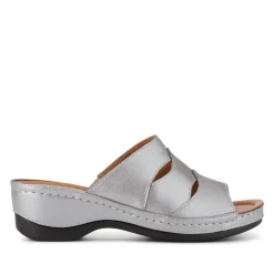 Lightweight Cushioned Mules - Metallic