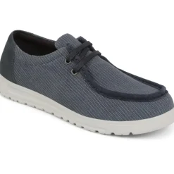 Lightweight Lace-Up Boat Shoes - Navy