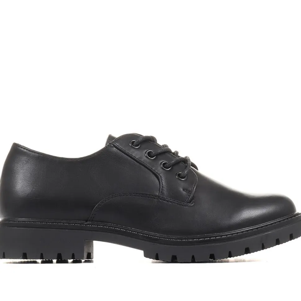 Lightweight Lace Up Shoes - Black