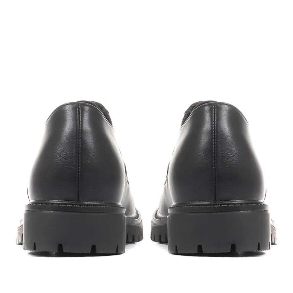 Lightweight Lace Up Shoes - Black