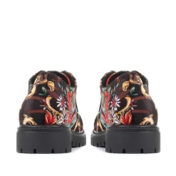 Lightweight Lace-Up Shoes - Floral