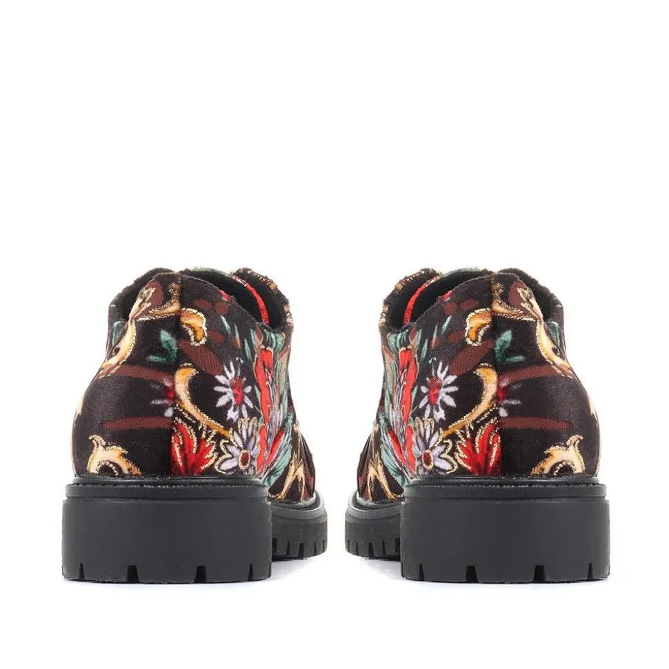 Lightweight Lace-Up Shoes - Floral