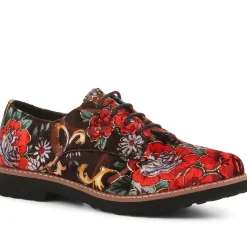 Lightweight Lace-Up Shoes - Floral