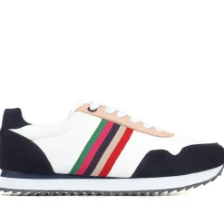 Lightweight Lace-Up Trainers - White Multi