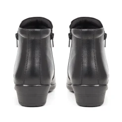 Lightweight Leather Ankle Boots - Black