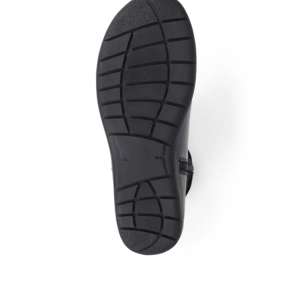 Lightweight Leather Boots - Black