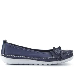 Lightweight Leather Pumps - Navy